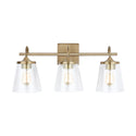Three Light Vanity from the Jayne Collection in Aged Brass Finish by Capital Lighting