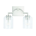 Two Light Vanity from the Carter Collection in Brushed Nickel Finish by Capital Lighting