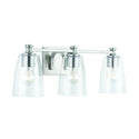 Three Light Vanity from the Myles Collection in Brushed Nickel Finish by Capital Lighting