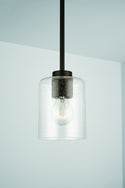 One Light Pendant from the Greyson Collection in Bronze Finish by Capital Lighting