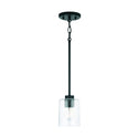 One Light Pendant from the Greyson Collection in Matte Black Finish by Capital Lighting