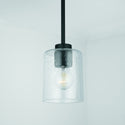 One Light Pendant from the Greyson Collection in Matte Black Finish by Capital Lighting
