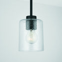 One Light Pendant from the Greyson Collection in Matte Black Finish by Capital Lighting