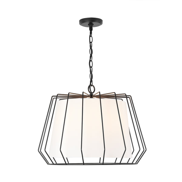 Four Light Pendant from the Corey Collection in Matte Black Finish by Capital Lighting