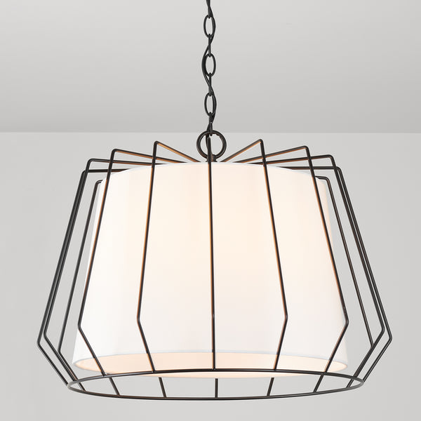 Four Light Pendant from the Corey Collection in Matte Black Finish by Capital Lighting