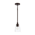 One Light Pendant from the Myles Collection in Bronze Finish by Capital Lighting