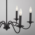 Six Light Chandelier from the Vincent Collection in Black Iron Finish by Capital Lighting