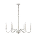 Six Light Chandelier from the Demi Collection in Winter White Finish by Capital Lighting