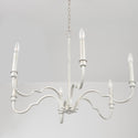 Six Light Chandelier from the Demi Collection in Winter White Finish by Capital Lighting