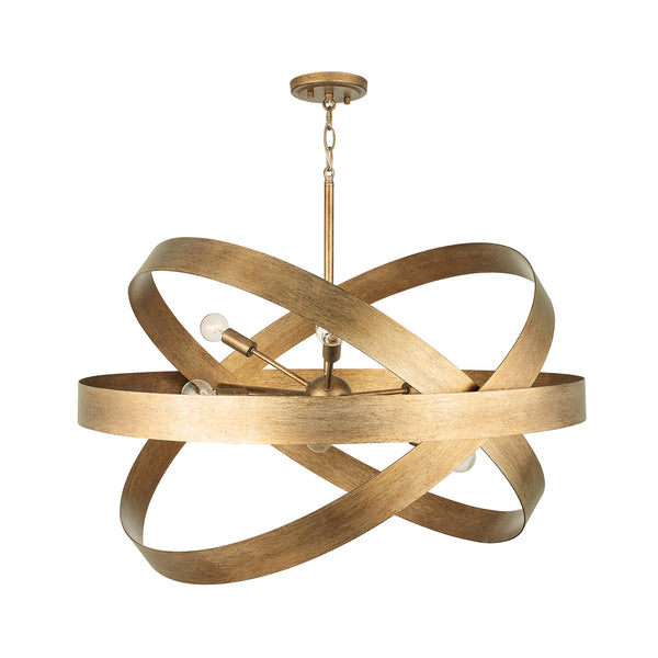 Six Light Chandelier from the Jude Collection in Mystic Lustre Finish by Capital Lighting