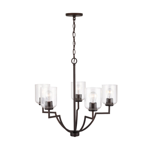 Five Light Chandelier from the Carter Collection in Bronze Finish by Capital Lighting