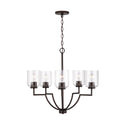 Five Light Chandelier from the Carter Collection in Bronze Finish by Capital Lighting