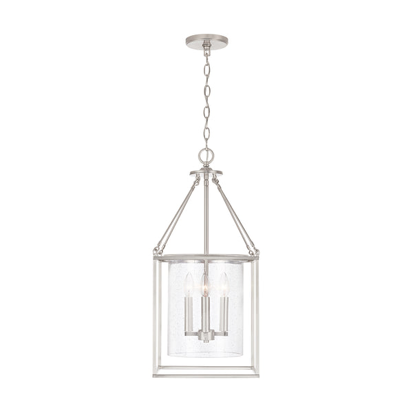 Four Light Pendant from the Cooper Collection in Brushed Nickel Finish by Capital Lighting