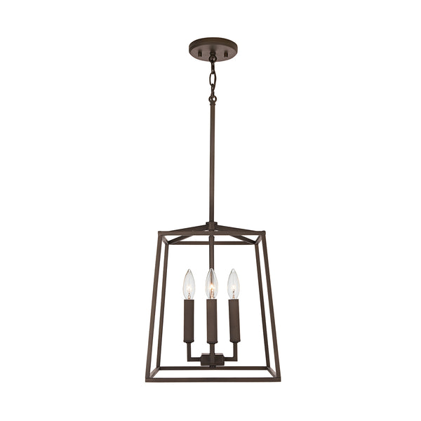 Four Light Foyer Pendant from the Thea Collection in Oil Rubbed Bronze Finish by Capital Lighting