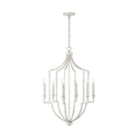 Six Light Foyer Pendant from the Demi Collection in Winter White Finish by Capital Lighting
