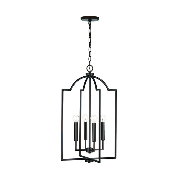 Four Light Foyer Pendant from the Carter Collection in Bronze Finish by Capital Lighting