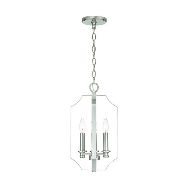 Four Light Foyer Pendant from the Myles Collection in Brushed Nickel Finish by Capital Lighting