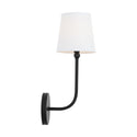 One Light Wall Sconce from the Dawson Collection in Matte Black Finish by Capital Lighting