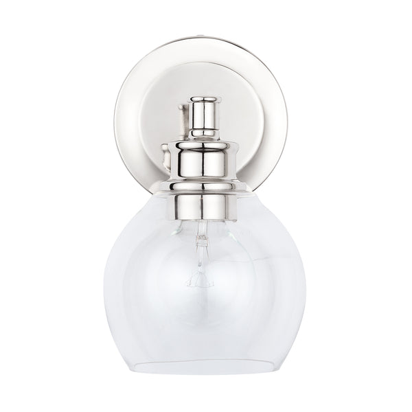 One Light Wall Sconce from the Mid Century Collection in Polished Nickel Finish by Capital Lighting