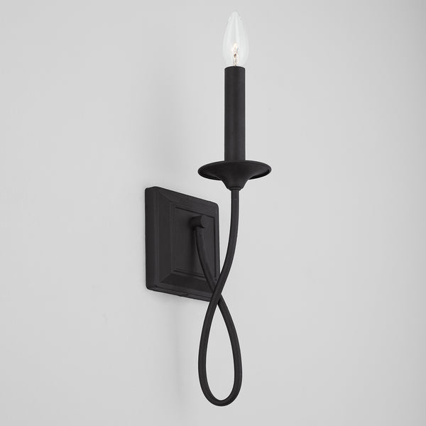 One Light Wall Sconce from the Vincent Collection in Black Iron Finish by Capital Lighting