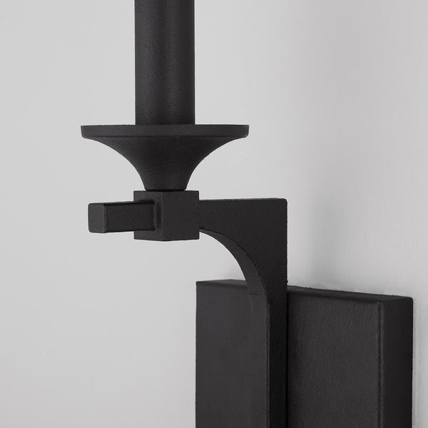 One Light Wall Sconce from the Clint Collection in Black Iron Finish by Capital Lighting
