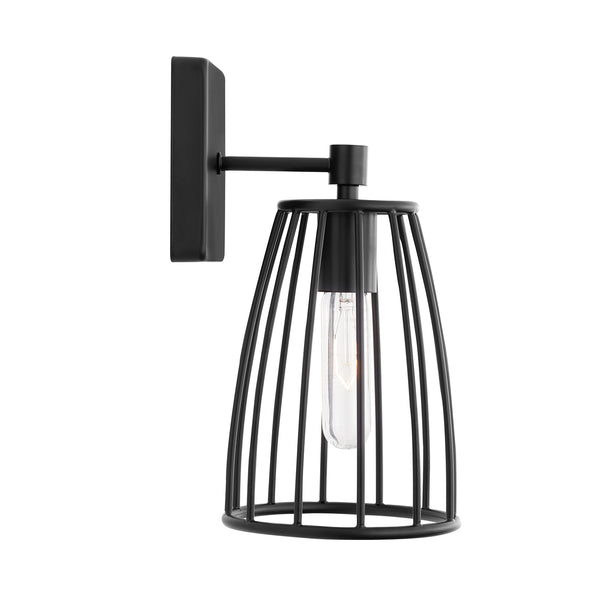 One Light Wall Sconce from the Corey Collection in Matte Black Finish by Capital Lighting