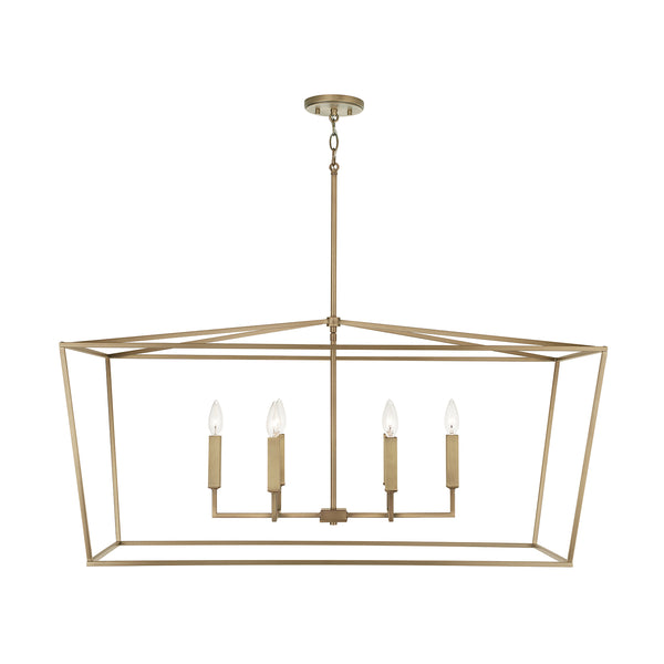 Six Light Island Pendant from the Thea Collection in Aged Brass Finish by Capital Lighting