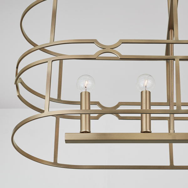 Six Light Island Pendant from the Jordyn Collection in Aged Brass Finish by Capital Lighting