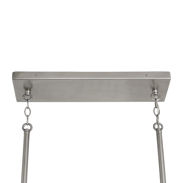 Five Light Island Pendant from the Connor Collection in Barnhouse and Matte Nickel Finish by Capital Lighting