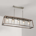 Five Light Island Pendant from the Connor Collection in Barnhouse and Matte Nickel Finish by Capital Lighting