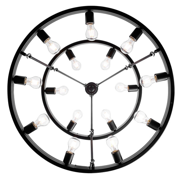 15 Light Chandelier from the Castile Collection in Matte Black Finish by Golden