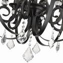 Six Light Chandelier from the Ella BLK Collection in Matte Black Finish by Golden