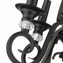 Six Light Chandelier from the Ella BLK Collection in Matte Black Finish by Golden