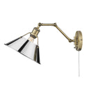 One Light Wall Sconce from the Orwell AB Collection in Aged Brass Finish by Golden