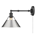 One Light Wall Sconce from the Orwell BLK Collection in Matte Black Finish by Golden