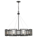 Eight Light Chandelier from the Marco BLK Collection in Matte Black Finish by Golden