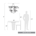 18 Light Chandelier from the Autumn Twilight BI Collection in Black Iron Finish by Golden