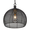 One Light Pendant from the Calypso Collection in Matte Black Finish by Golden