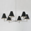 Six Light Chandelier from the Benson Collection in Black Tie Finish by Capital Lighting