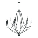 12 Light Chandelier from the Bentley Collection in Black Iron Finish by Capital Lighting