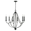 Six Light Chandelier from the Bentley Collection in Black Iron Finish by Capital Lighting
