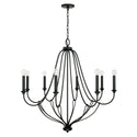 Eight Light Chandelier from the Bentley Collection in Black Iron Finish by Capital Lighting