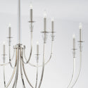 12 Light Chandelier from the Laurent Collection in Polished Nickel Finish by Capital Lighting