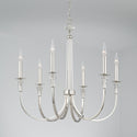Six Light Chandelier from the Laurent Collection in Polished Nickel Finish by Capital Lighting