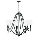 Eight Light Chandelier from the Sylvia Collection in Matte Black Finish by Capital Lighting