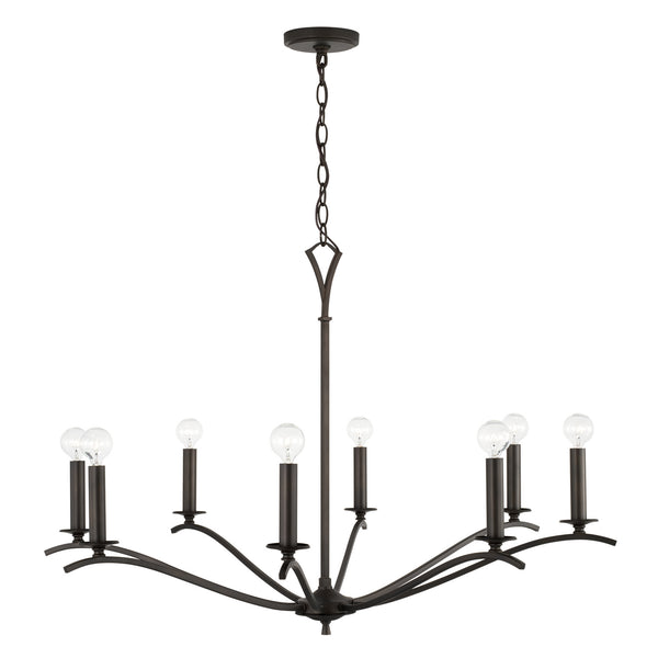 Eight Light Chandelier from the Jaymes Collection in Old Bronze Finish by Capital Lighting