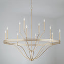 12 Light Chandelier from the Isabella Collection in Winter Gold Finish by Capital Lighting