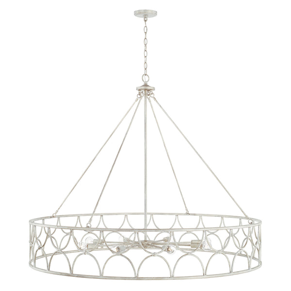 Eight Light Chandelier from the Ricci Collection in Winter White Finish by Capital Lighting