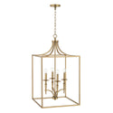 Four Light Foyer Pendant from the Abbie Collection in Aged Brass Finish by Capital Lighting