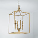 Four Light Foyer Pendant from the Abbie Collection in Aged Brass Finish by Capital Lighting